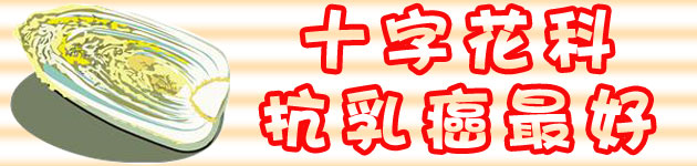 十字花科 抗乳癌最好!